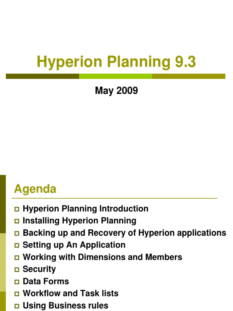 Saved Assumption In Hyperion Planning
