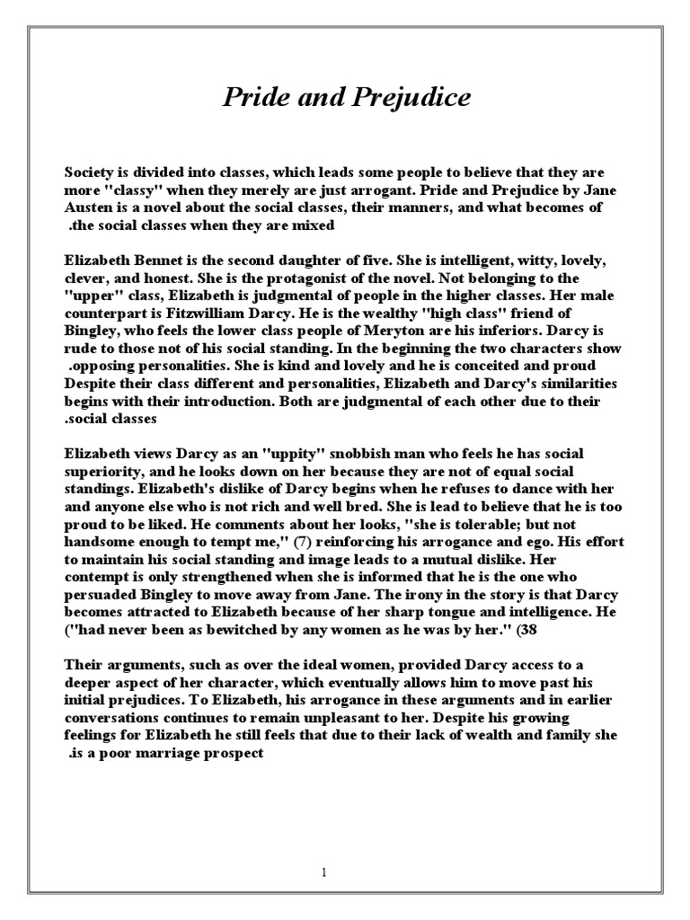 Pride and Prejudice | PDF | Pride And Prejudice | Jane Austen
