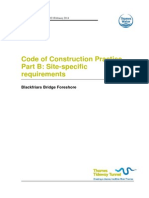 Code of Construction Practice Part B: Site Specific Requirements - Blackfriars Bridge Foreshore - Comparite Against 3 February 2014