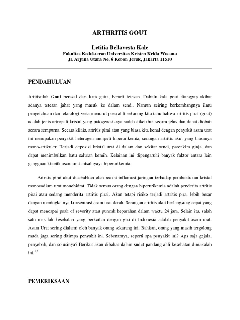Arthritis Gout PDF