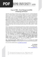 Scope of MBA in Rural Management in Banking & Finance