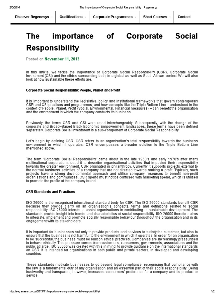 Concept of corporate social responsibility image
