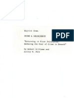 Williams, H., Et. Al. - Crime & Delinquency "Returning To First Principles: Reducing The Fear of Crime in Newark"