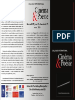 Cinema Et Poésie - Programme-U.montpellier-2013