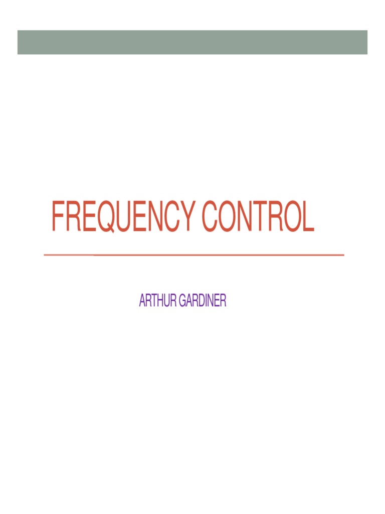 Understanding Frequency Control in Power Systems | PDF | Electrical ...