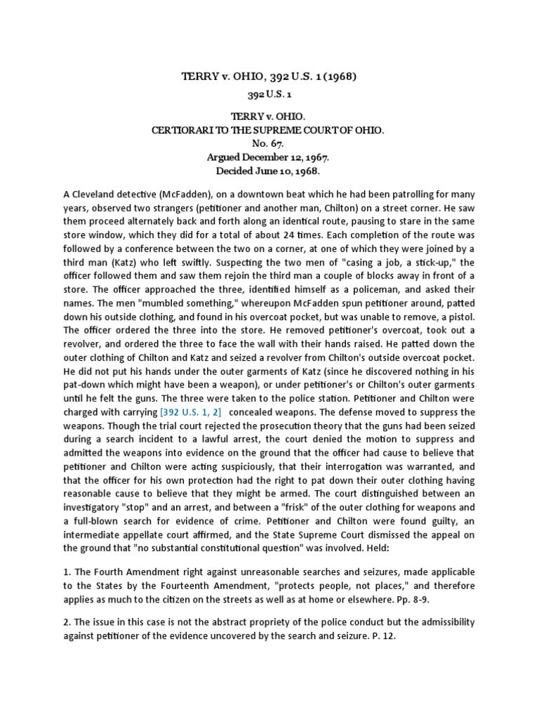 TERRY v. OHIO, 392 U.S. 1 (1968) PDF