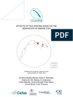 Effects of Pile-Driving Noise On The Behaviour of Marine Fish