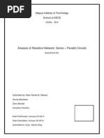 Experiment 2 Analysis of Resistive Network: Series - Parallel Circuits