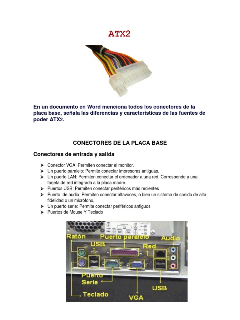 Características de la Fuente ATX2 | PDF | Informática