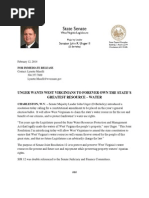 Download Unger Wants West Virginians to Forever Own the States Greatest Resource - Water by West Virginia Senate SN206717725 doc pdf