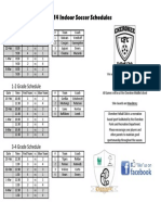 Youth Indoor Soccer Schedule