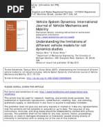 Understanding The Limitations of Different Vehicle Models For Roll Dynamics Studies