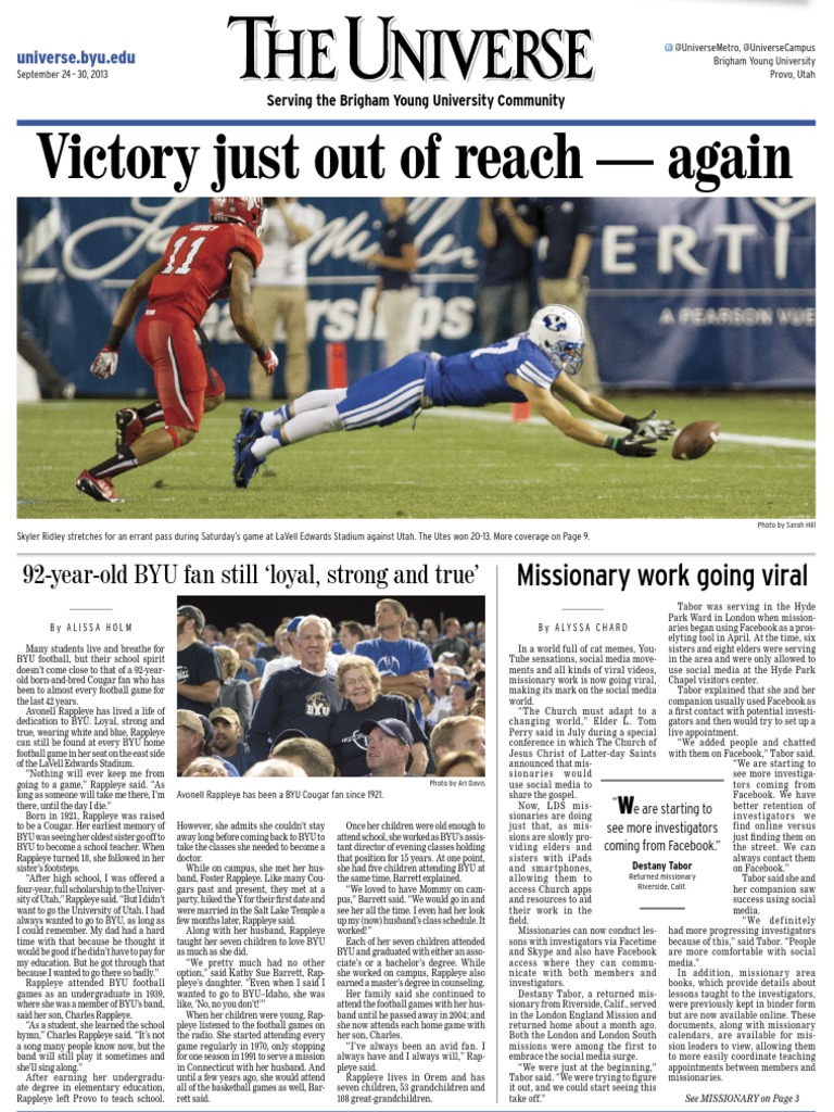 92-Year-Old BYU Fan Still 'Loyal, Strong and True' | PDF | Missionary ...