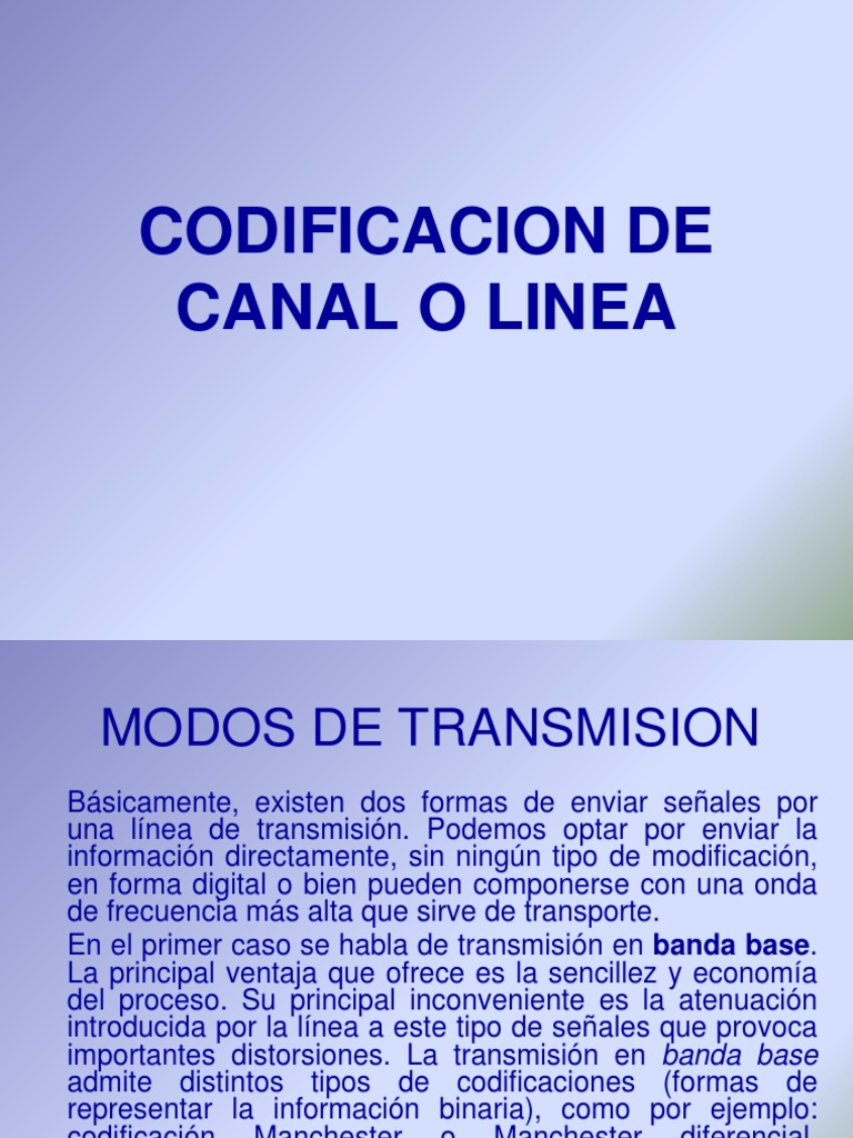 Codificación de Canal y Métodos de Transmisión | PDF | Electrónica ...