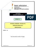 Physical Sciences P1 Feb-March 2011 Memo Eng