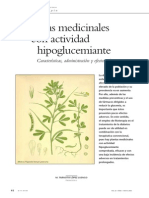 Plantas Medicinales Con Actividad Hipoglucemiante: Características, Administración y Efectos Adversos