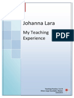 Johanna Lara My Teaching Experience