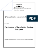 Purchasing of Two Cutter Suction Dredgers: (Pre-Qualification Assessment of Tenderers)