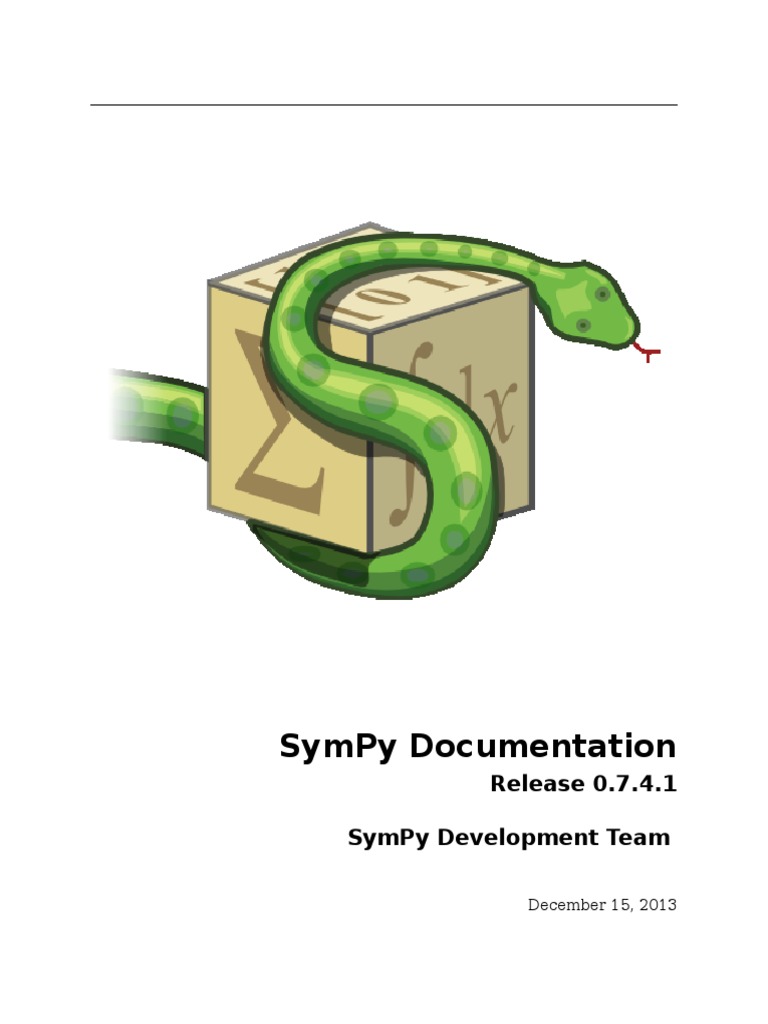 Sympy Docs PDF 0.7.4.1 | PDF | Python (Programming Language) | Polynomial