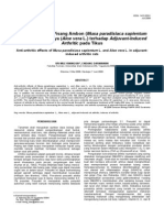 Efek Anti Artritis Pisang Ambon (Musa Paradisiaca Sapientum L.) Dan Lidah Buaya (Aloe Vera L.) Terhadap Adjuvant-Induced