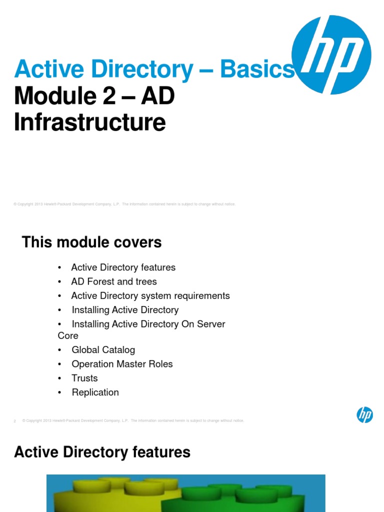 Active Directory - Basics: - Ad Infrastructure | PDF | Active Directory ...
