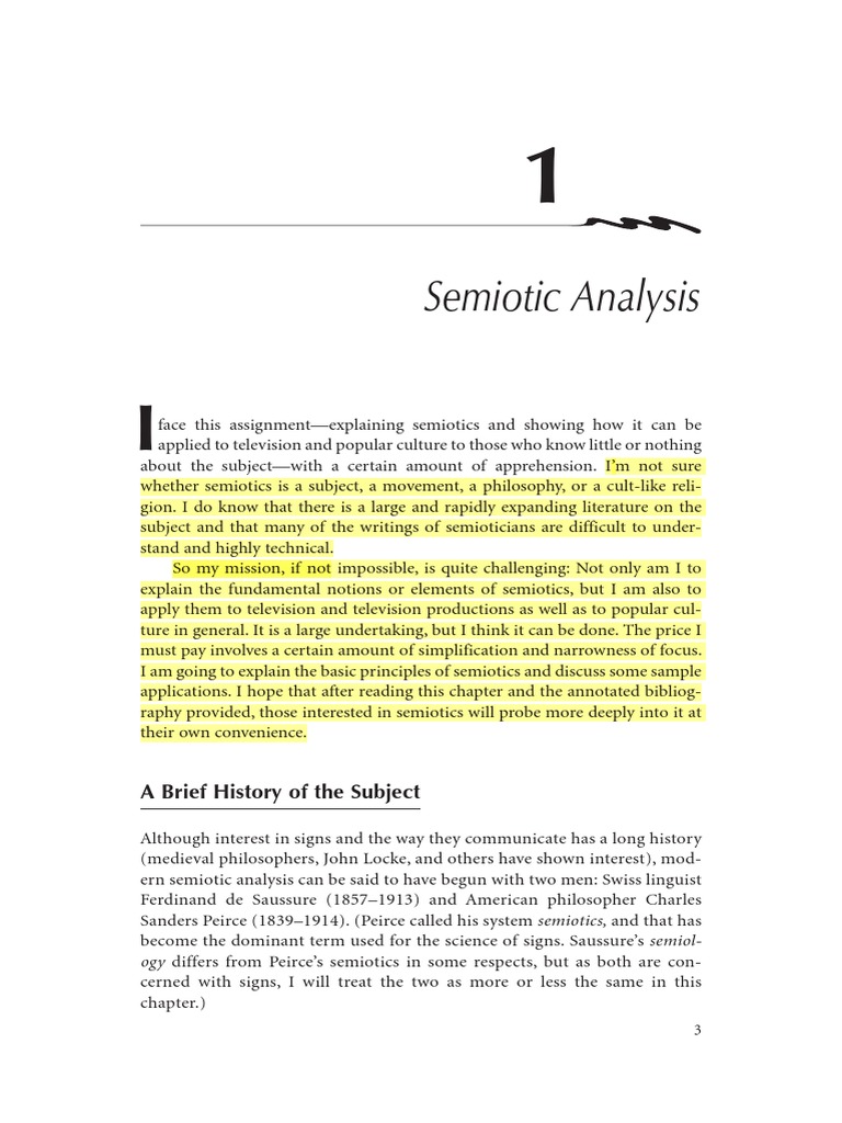 example of semiotic analysis essay