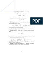 Applied Quantitative Analysis: Towards The Final Exam January 4, 2014