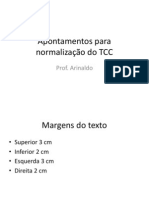 Apontamentos para Normalização Do TCC