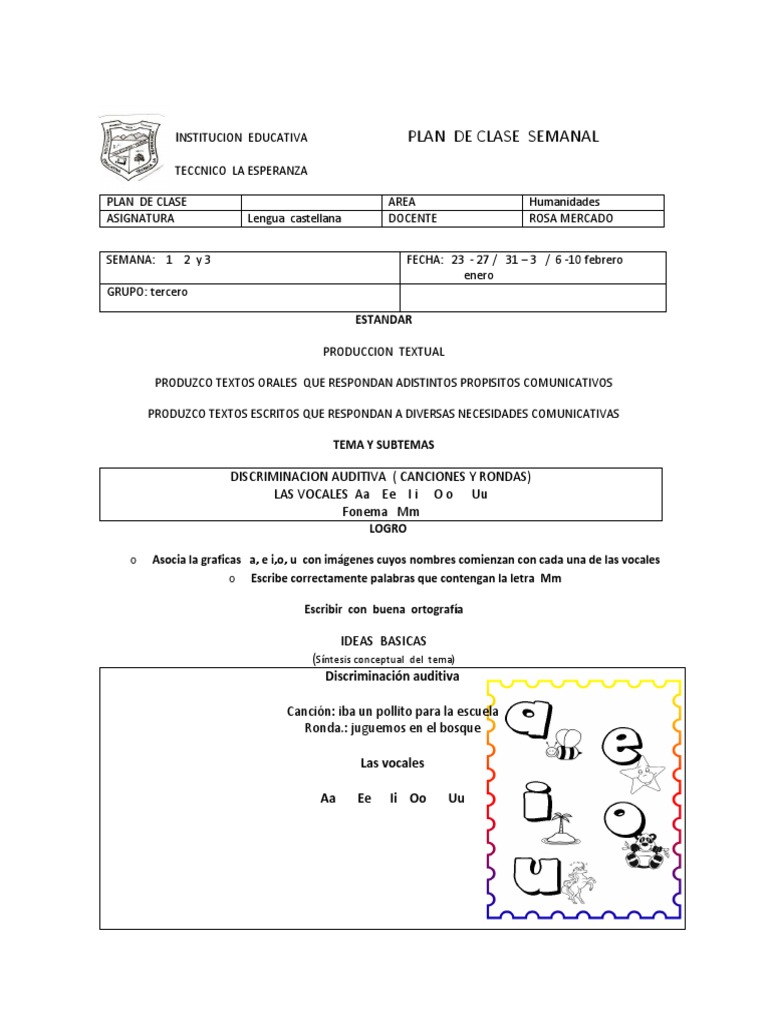 Plan de Clase Grado 1 Primero | PDF | Sustracción | Dibujo