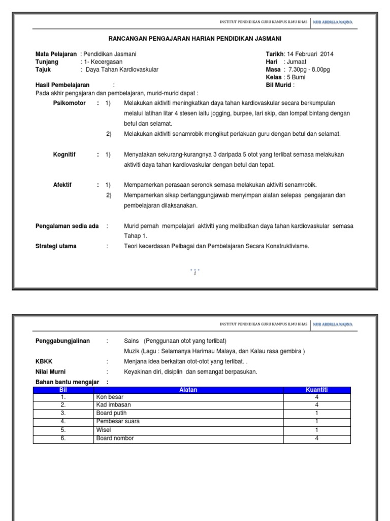 Daya Tahan Kardiovaskular Pdf