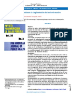 Revista Panamericana de Salud Pública - Artículo de Investigación Original