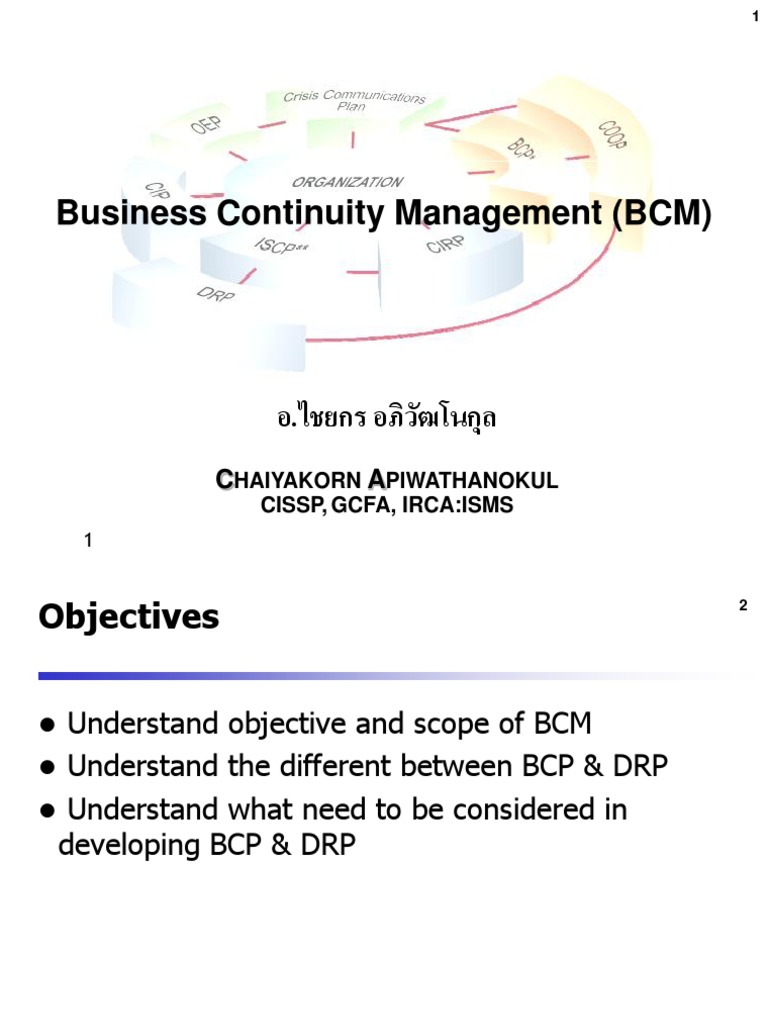3 Bcm Methodology Business Continuity Data Center