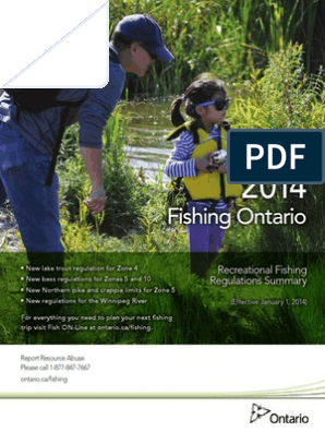 Ontario 2014 Fishing Regulations Angling Recreational - 