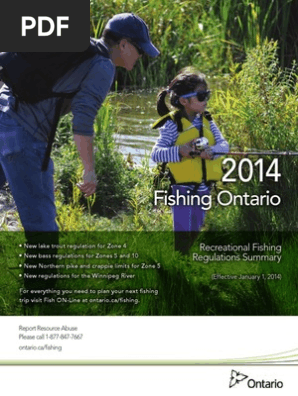 Ontario 2014 Fishing Regulations Angling Recreational - 