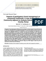 Impacts of Participatory Forest Management On Community Livelihoods