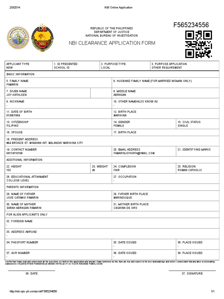Nbi Application Form Pdf Fill Online Printable Fillab vrogue.co