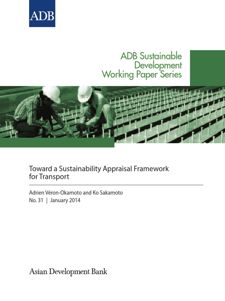 Toward A Sustainability Appraisal Framework For Transport | PDF ...