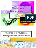 Theories of Instructional Management by Jacob Kounin