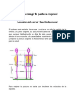 Cómo corregir la postura corporal