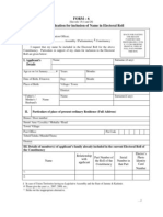Form6 ( voter id application of Karnataka)