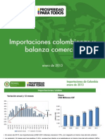 2013 Importaciones Balanza Enero