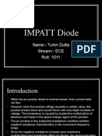 IMPATT Diode: Name:-Tuhin Dutta Stream: - ECE Roll: 1011