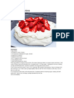 Strawberry Pavlova: Ingredients