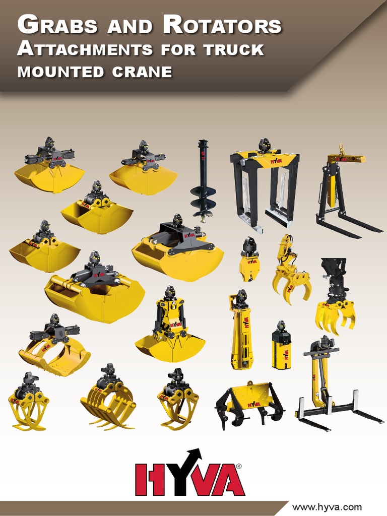 HYVA Truck Crane Attachments Guide | PDF | Crane (Machine) | Suspension ...