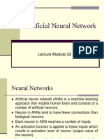 Artificial Neural Network Lecture Module 22: Neuron Models and Network Architectures