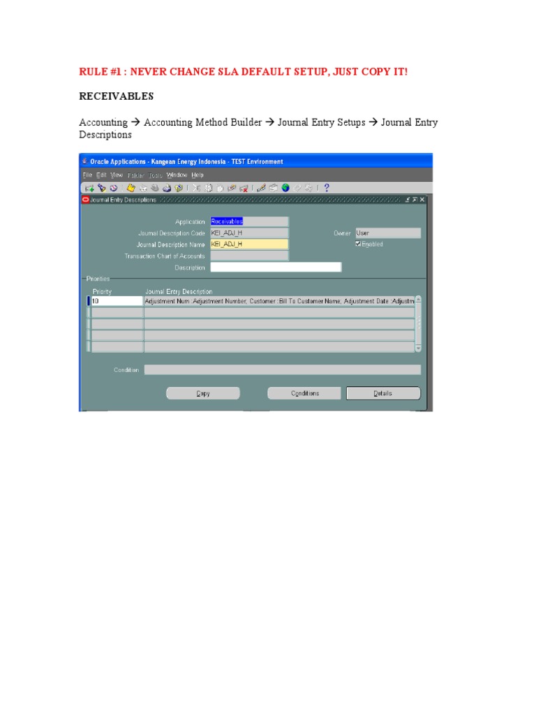 SLA Default Setup Guidelines | PDF