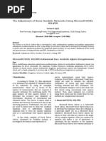 The Adjustment of Some Geodetic Networks Using Microsoft EXCEL