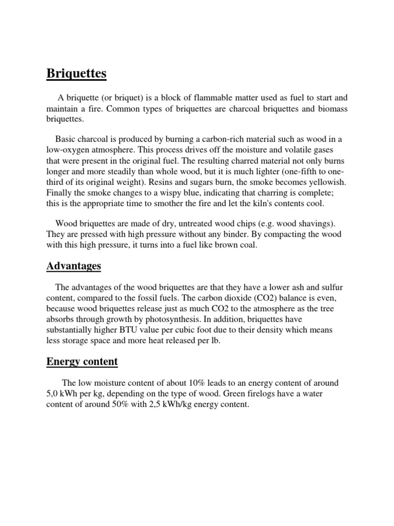 Briquettes Pdf Fuels Sustainable Technologies