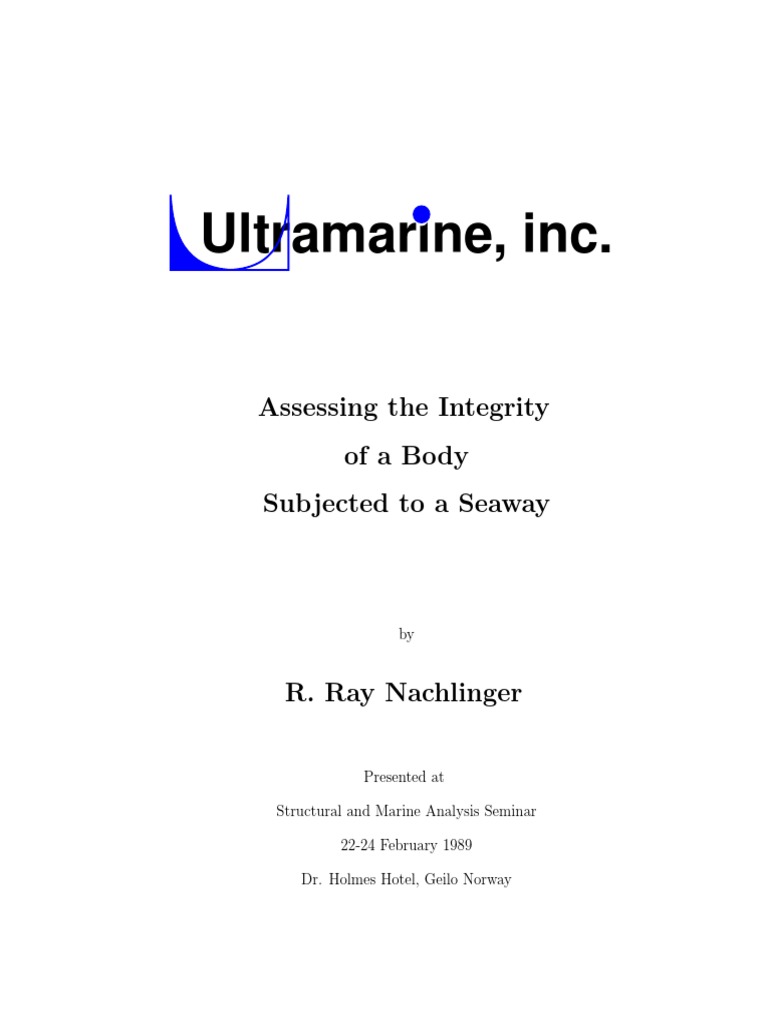 Assessing Structural Integrity in Seaway | PDF | Spectral Density | Waves