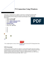 Configure a VPN Connection in Windows XP (40 characters